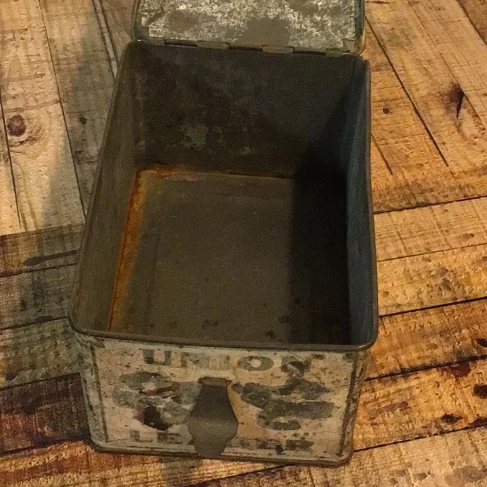 Union Leader cut plug chewing tobacco vintage tin Tobacciana - Picture 8 of 9